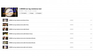 ARDES ear tag resistance test